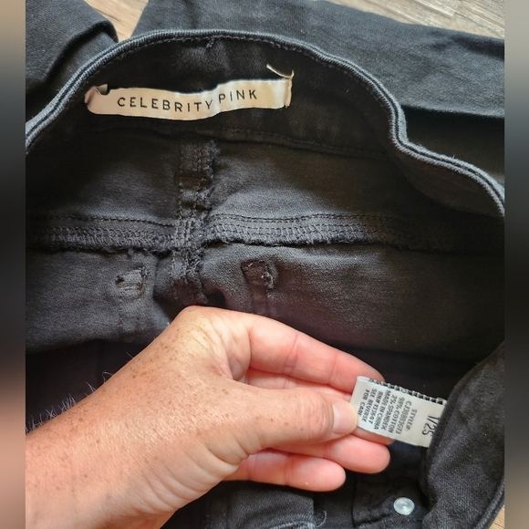 Celebrity Pink Charcoal Black Denim Shorts - Picture 3 of 3